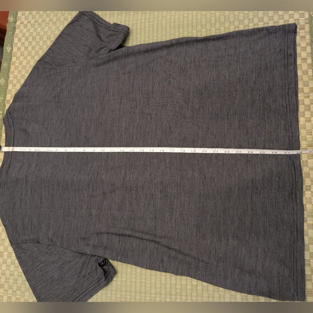 LNWOT Bombas Merino Wool/Tencel Striped T-shirt Gray Size XL - Picture 5 of 5